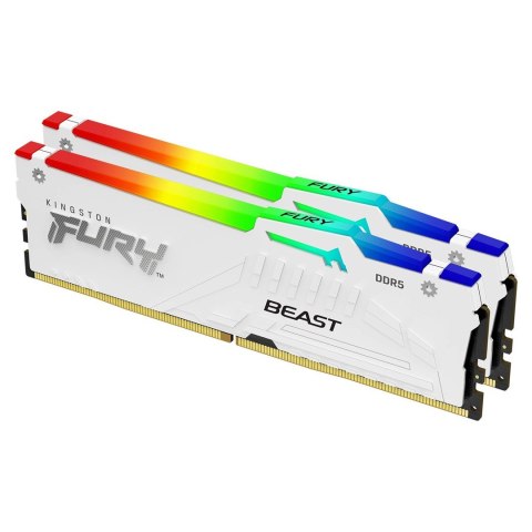 Kingston FURY DDR5 32GB (2x16GB) 6000MHz CL40 Beast White RGB XMP Kingston FURY DDR5 32GB (2x16GB) 6000MHz CL40 Beast White RGB XMP