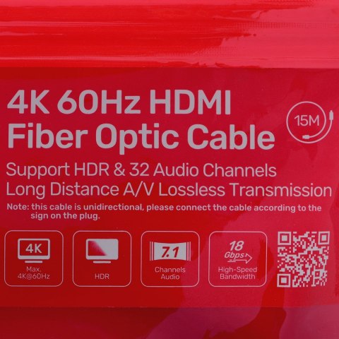 UNITEK KABEL OPTYCZNY HDMI 2.0 AOC 4K 60HZ 15M