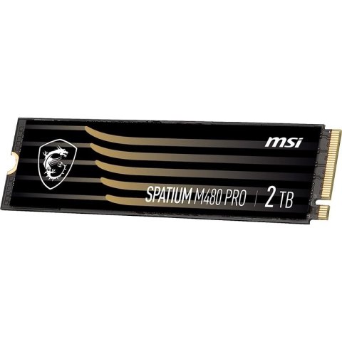 Dysk SSD MSI PATIUM M480 Pro 2TB PCIe 4.0 NVMe Spatium (M.2 2280″ /2TB /NVMe /7400MB/s /7000MB/s)