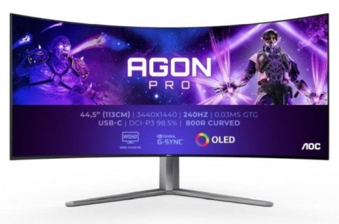 Monitor AOC AG456UCZD (44.5" /OLED /240Hz /3440 x 1440 /Czarny) Monitor AOC AG456UCZD (44.5" /OLED /240Hz /3440 x 1440 /Czarny)