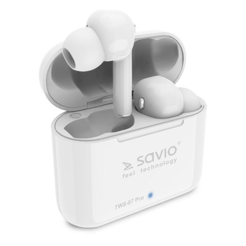 SAVIO BEZPRZEWODOWE SŁUCHAWKI BLUETOOTH 5.0 Z POWER BANKIEM TWS-07 PRO