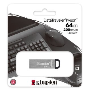 Pendrive (Pamięć USB) KINGSTON (64 GB \Srebrno-czarny )