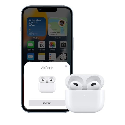 Słuchawki bezprzewodowe douszne Apple AirPods 3 gen. z etui Lightning białe