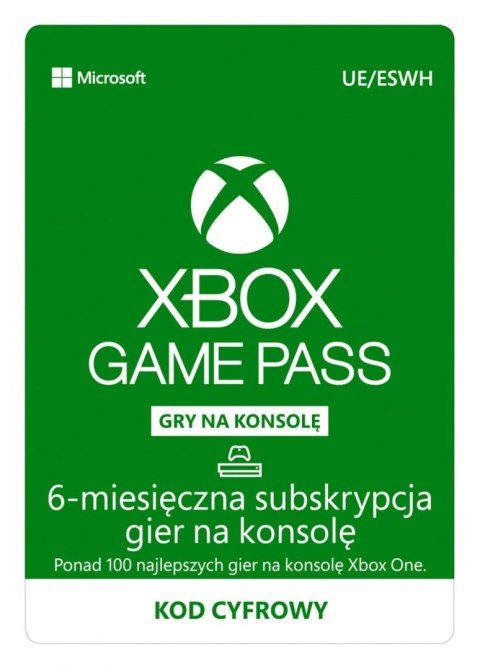 Subskrypcja ESD Game Pass Console Retail 6M R15 S3T-00004 Subskrypcja ESD Game Pass Console Retail 6M R15 S3T-00004