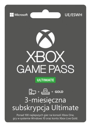 Subskrypcja ESD Game Pass Ultimate Retail 3M QHX-00006