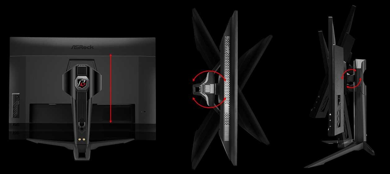 Monitor ASROCK Phantom Gaming PG32QF2B - ergonomiczna podstawka